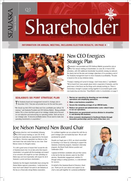 2014 Q3 Shareholder Newsletter